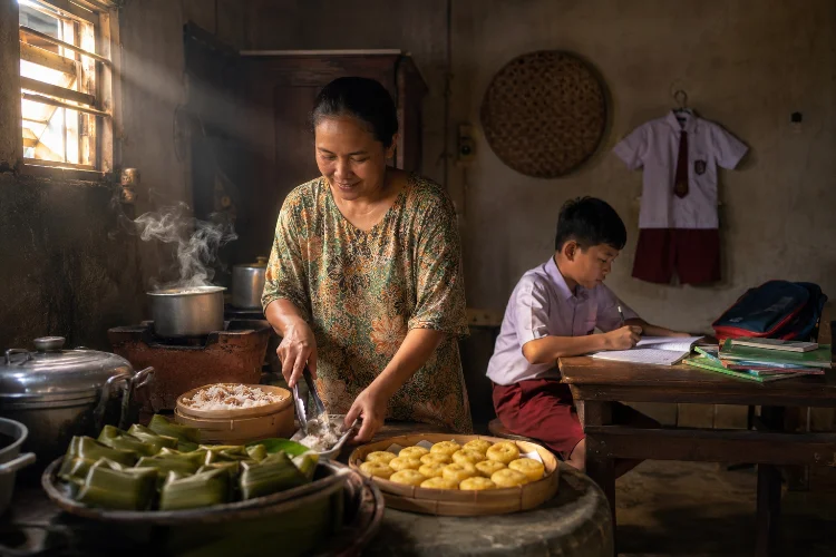 Kisah Ibu Penjual Kue yang Berhasil Menyekolahkan Anaknya