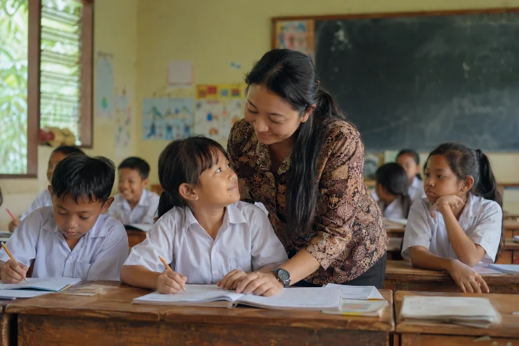 Guru Perempuan yang Mengajar dengan Hati